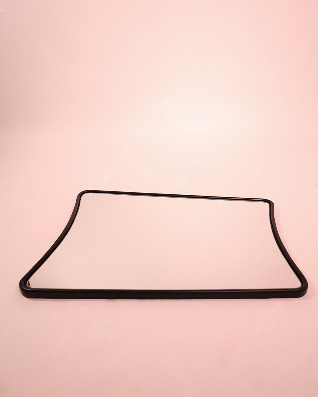 Waves Soft-Edge Wall Mirror — Black Frame