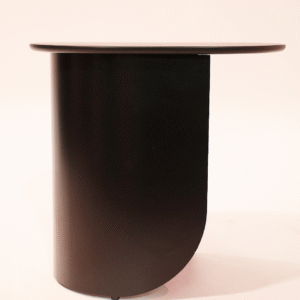 Half‑Moon Side Table — Matte Black