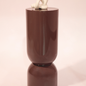 Duo Pillar Pedestal Table — Chocolate Gloss