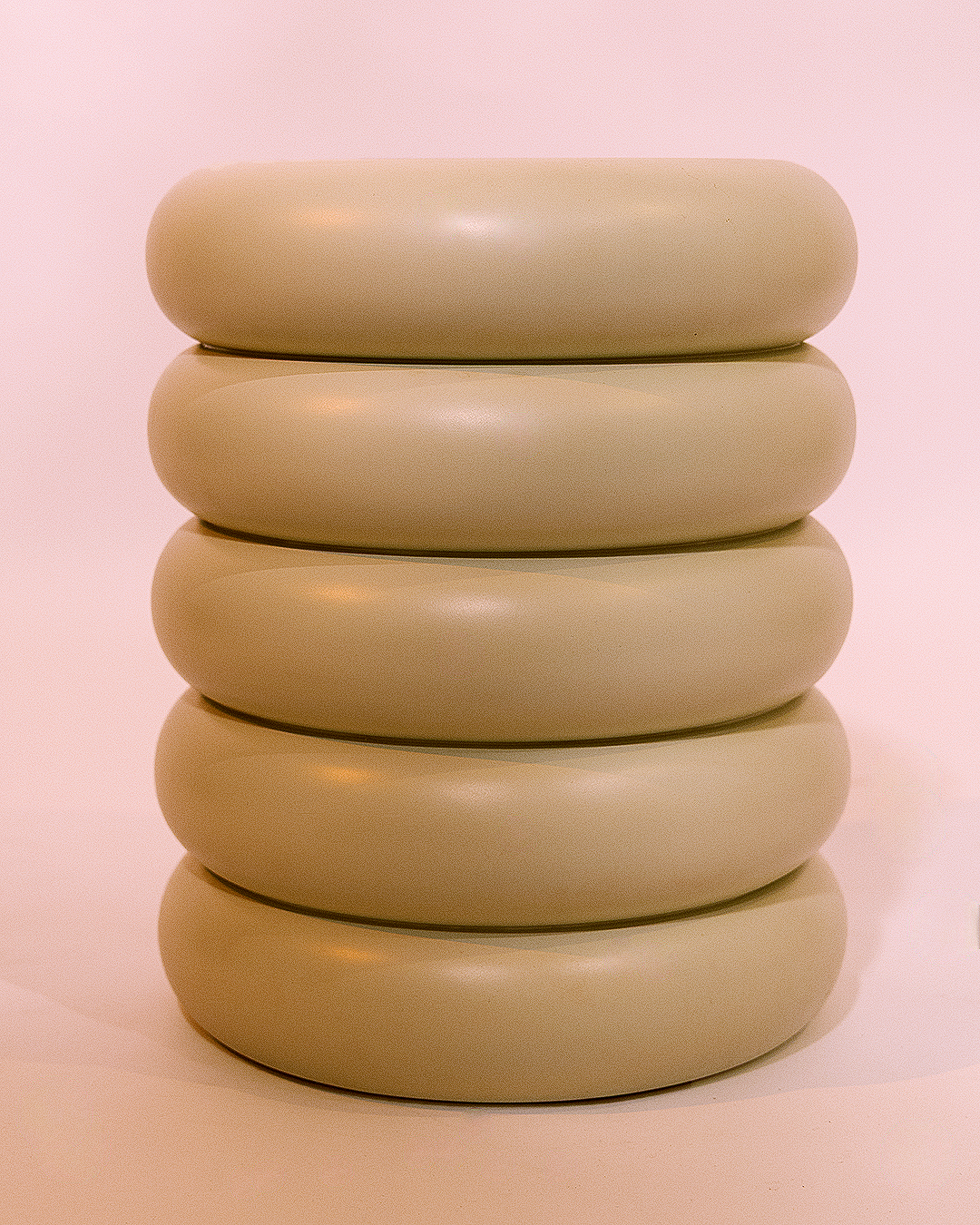 Pebble Stack Side Table — Sand