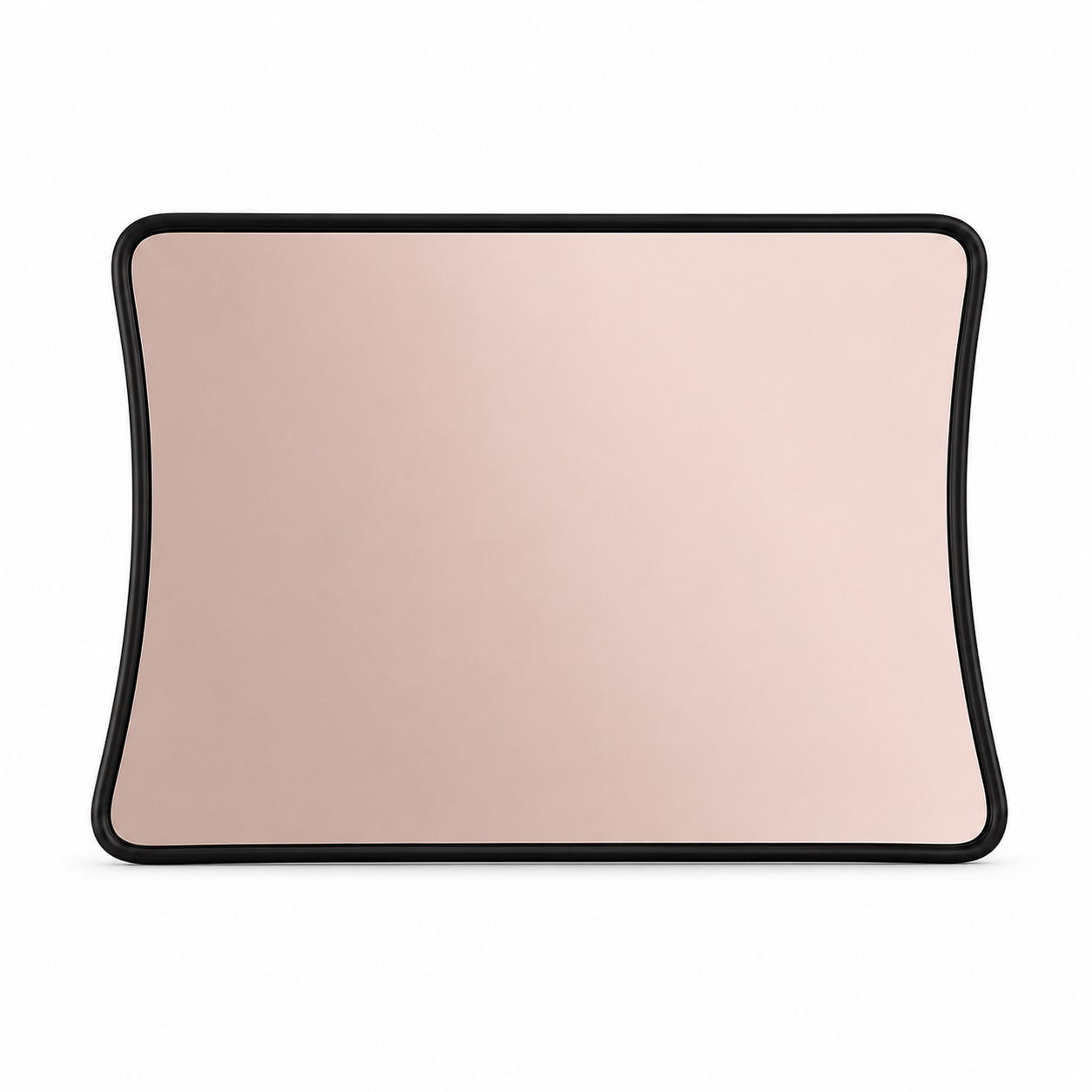 Waves Soft-Edge Wall Mirror — Black Frame