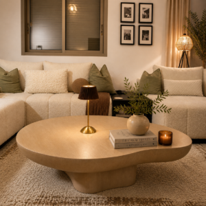 Curvy Coffee Table — Bleached Oak